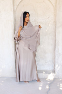 Elegant Nude Oversized Dress. The Nouf Closet Elegant Nude Oversized Dress. The Nouf Closet