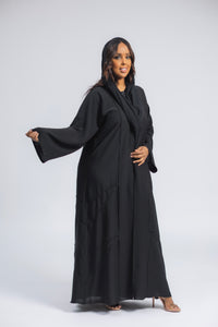 Black Abaya with sparkling black stones