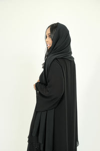Three Tier Layered Abaya With Matching Hijab